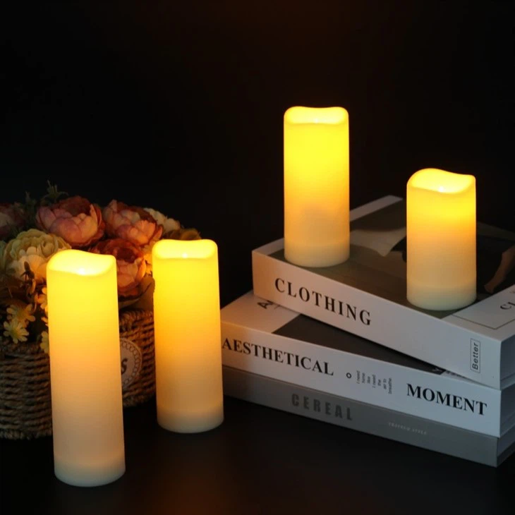 Outdoor Waterproof Flameless LED Candles Battery Operated Candles With Remote Control